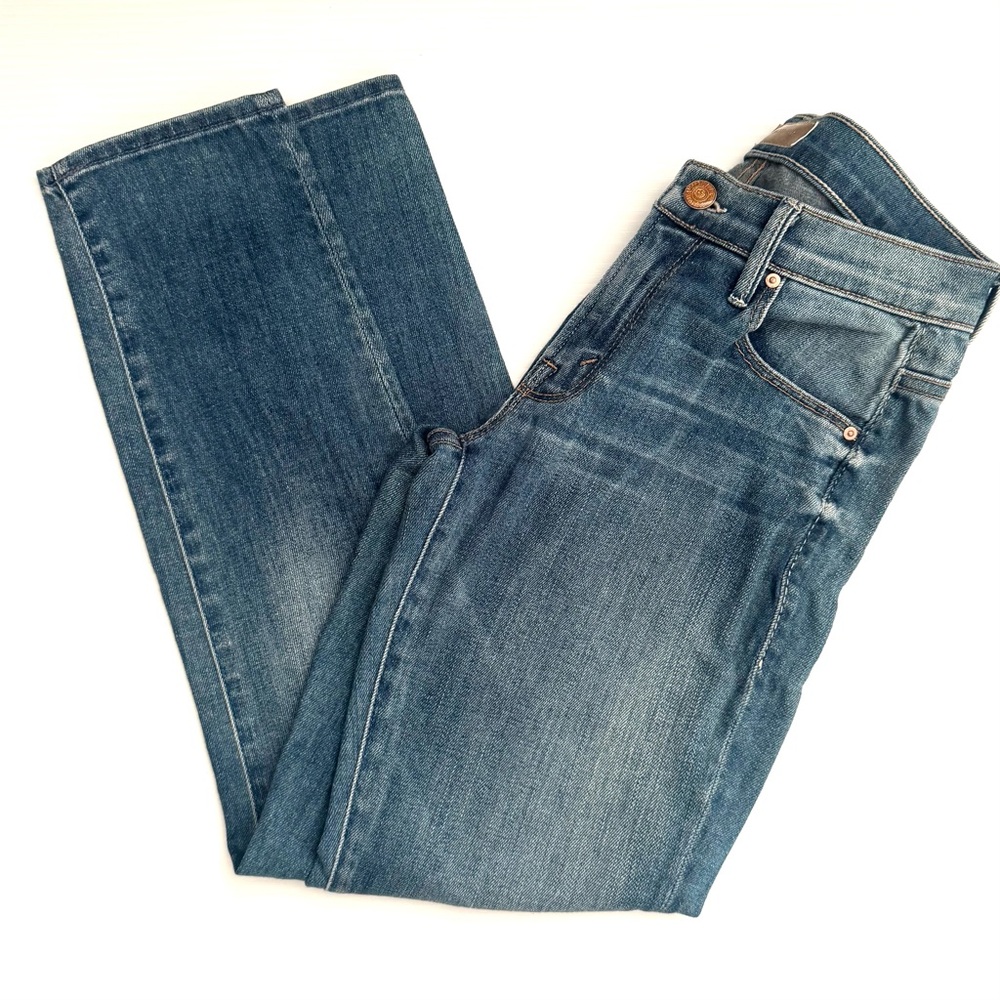 MOTHER Skinny Not Skinny Jeans In Blue Skies Tomorrow Size 24 - Picture 3 of 8